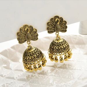 Vintage Peacock Egypt Bells Earrings Tribal Jewelry For Women Girls